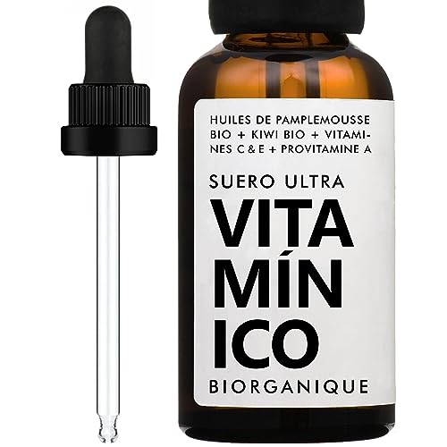 Serum Facial MULTIACCIÓN | Vitamina C/E + Provitamina A | 100% natural | Con Aceites de Kiwi ORGÁNICO + Jojoba ORGÁNICO + Pomelo ORGÁNICO | Cuidado de la piel/Elasticidad | 30ml