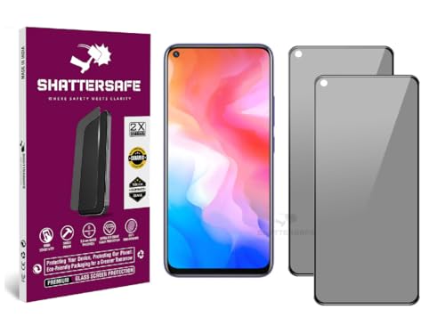 Image of Anti-Spy Privacy Tempered Glass Compatible For Vivo Y30 / Y50 / Z1 Pro [Pack of 2]. 9H Hardness, Anti-Scratch, Edge-to-Edge Protection With Easy Installation Kit & Case Friendly Fit.