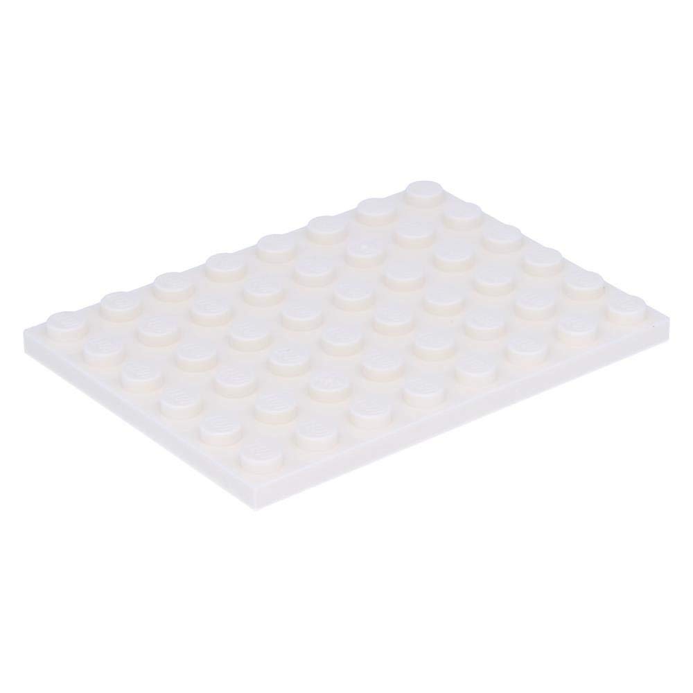 10 x LEGO Plate 6 x 8 White