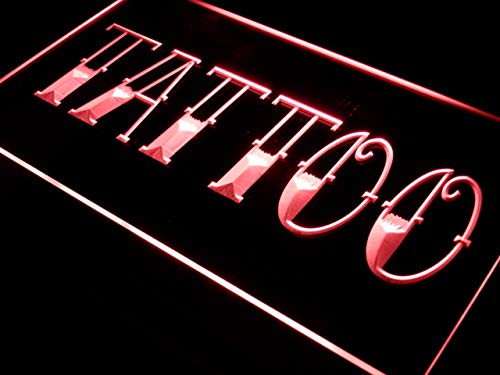 ADVPRO Cartel Luminoso i550-r Tattoo Shop Bar Pub Art Piercing Neon Light Sign