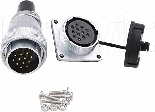 Eonvic WEIPU WS28 Connector Waterproof IP67 Metal Male Plug Female Square Socket Panel Mount Aviation Cable Connector (2Pin)