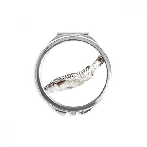 Miroir rond maquillage océan poisson blanc frais petit cadeau utile et coloré