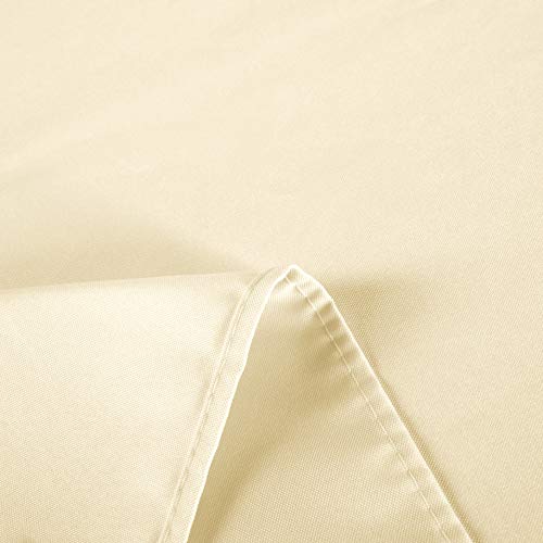 Image of sancua Rectangle Tablecloth - 54 x 78 Inch - Stain and Wrinkle Resistant Washable Polyester Table Cloth, Decorative Fabric Table Cover for Dining Tables, Buffet Parties and Camping, Beige