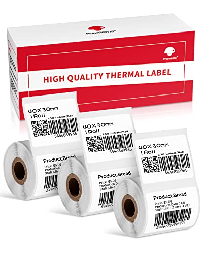 Phomemo Thermal Sticker Label Paper for M110 M220 M150 M250 Label Maker, Back to School Supplies, Strong Self-Adhesive Sticker, 1.57'' x 1.18'' (40mm x 30mm), 230Pcs/Roll, 3 Rolls image 7