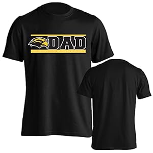 Southern Miss Golden Eagles Dad Proud Parent Short Sleeve T-Shirt Black Large