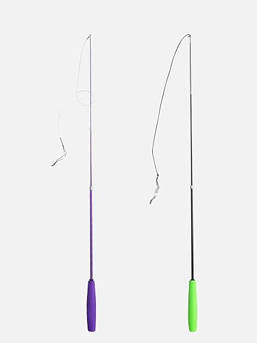 Miniatura 9 de QWINEE 1 pieza de libélula gato teaser varita juguetes interactivo gato juguete para gatos de interior gatito gatito púrpura talla única