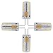 Weanas 4x G4 Base 48 LED Light Bulb Lamp 3 Watt AC DC 12V/10-20V Warm White Undimmable Equivalent to 20W T3 Halogen Track Bulb Replacement 360° Beam Angle