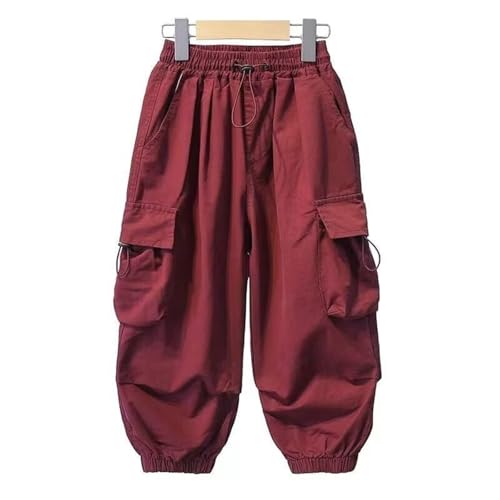 Boys Cargo Pants Stretch Elastic Waist School Kids Joggers Fashion Cute Casual Sweatpants with Pockets for 5-15t2