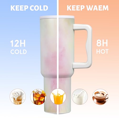 Image of Stainless Steel 1200 ml Vacuum Tumbler with Lid & Straw - Double‑Wall Insulated Cup for Travel, Gym & Office - Keeps Beverages Hot or Cold - 1.2 L Capacity (Skin Multi)