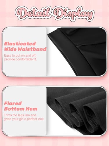 Comfyouth Girls Skirts Casual Mini Flare Pleated Skirt With Shorts High Waisted Skater Skirt A Line Skorts Black thumb #1