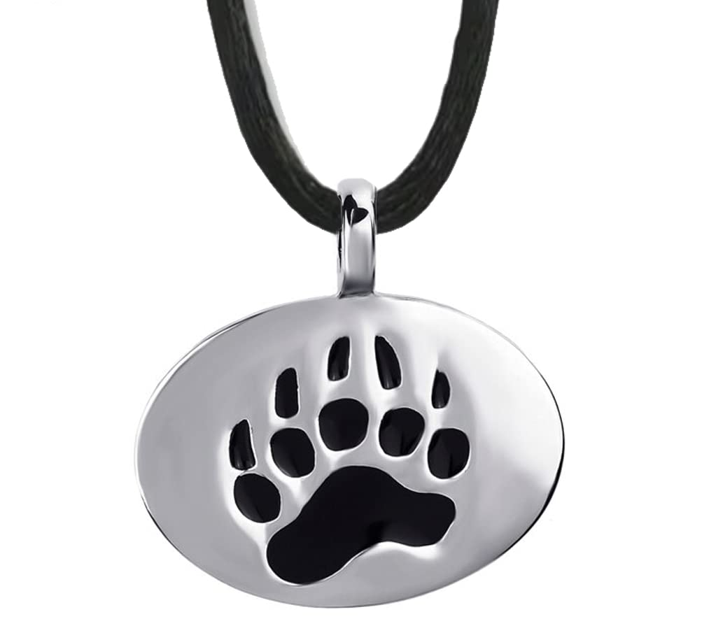 (1) One Bear Pride Flag Pendant. Gay Men's Dog Tag Necklace. Men's LGBTQ Gay Bear Pride Jewelry (Paw Pendant)