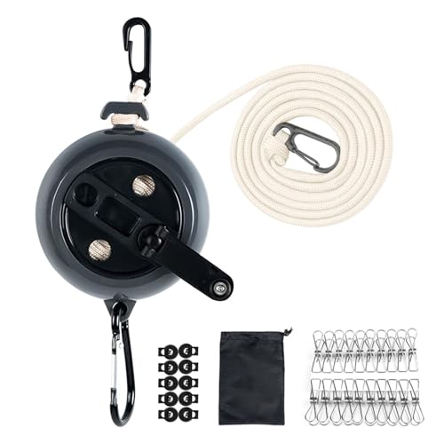 4 M Cuerda Tendedero Exterior, Portátil Tendedero Retractil, con ...