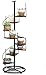 XINGLIAN-Etagère à fleurs Jardinière En Fer Forgé Plancher Permanent Escalier En Colimaçon Multicouche Pot De Fleurs Étagère En Bois Balcon Étape Jardinière Escalier En Colimaçon Type D'affichage Plan