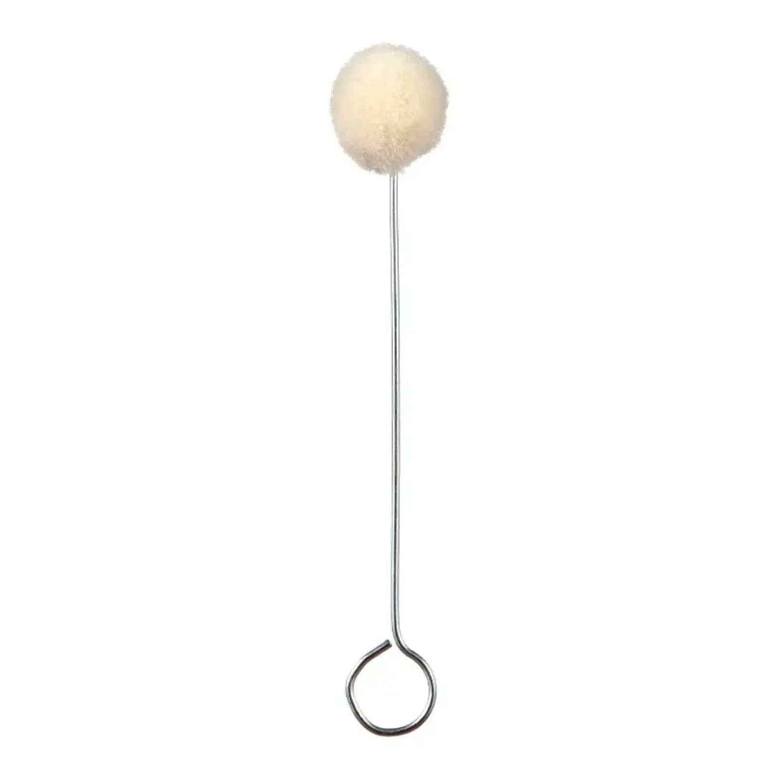 Wełniane pędzelki kulkowe, 200 szt. Pędzel malarski w białych skórzanych kulkach wełnianych 12,5-15 cm(1 count (Pack of 1))