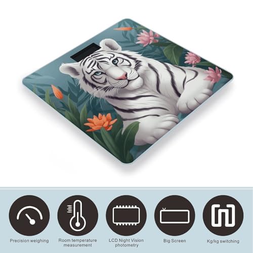 Báscula Digital de Baño Blanca VstaDank con LCD Precisa miniatura 3