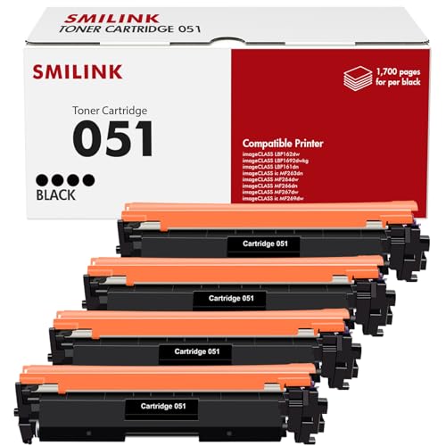 Image of 051 Toner Cartridge for Canon 051H CRG-051H CRG051H MF267dw Printer 4 Pack