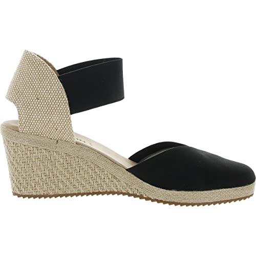 Anne Klein Womens Zoey Canvas Ankle Strap Espadrille Heels2