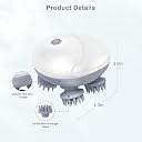 GopinathEcom Electric Scalp Massager With 4 Rotating Massage Heads | Cordless USB Rechargeable Head Massager For Hair Growth, Stress Relief, Relaxation | 3-Speed Vibration & 15 Min Auto Timer gallery image
