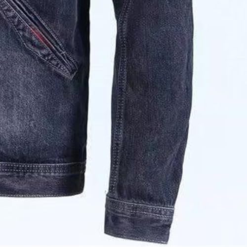 Men's Retro Denim Jacket Men Vintage Regular Fit Jean Jacket Trucker Denim Jackets3