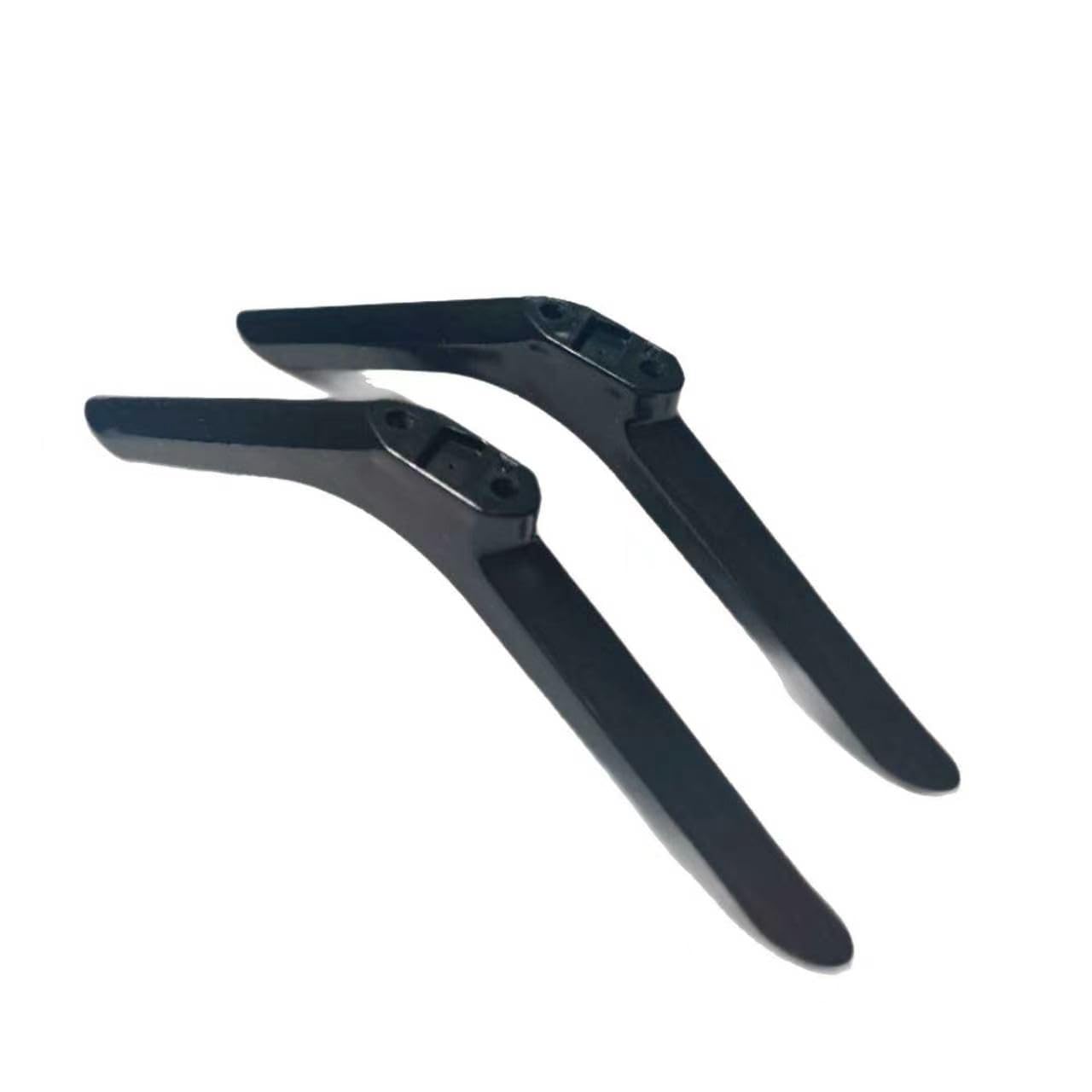 2 PCS Tv Stand Base Pedestal Feet,Tv Legs, Universal Tvs Stand Legs For,40 inch, With 4 Screws For Home And Office Use,Universal Base Replacement, Sturdy Black ABS Plastic Feet （Black）