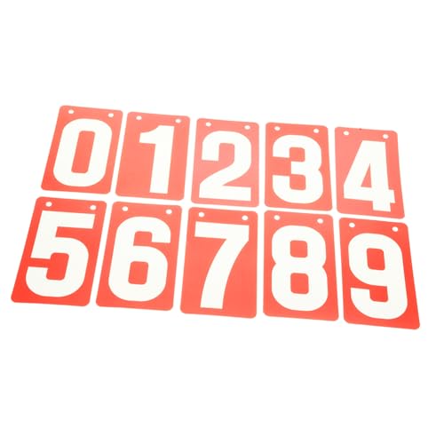 OSOLADY Portable Scoreboard 10pcs Number Cards Digital Scorekeeper for Sports Match Classroom Billiards Tennis Scoreboard for Competition