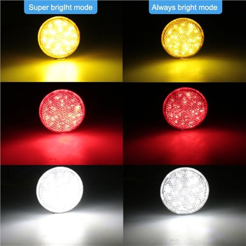 Luces traseras redondas de 12V para evitar colisiones con reflectores para camión 6