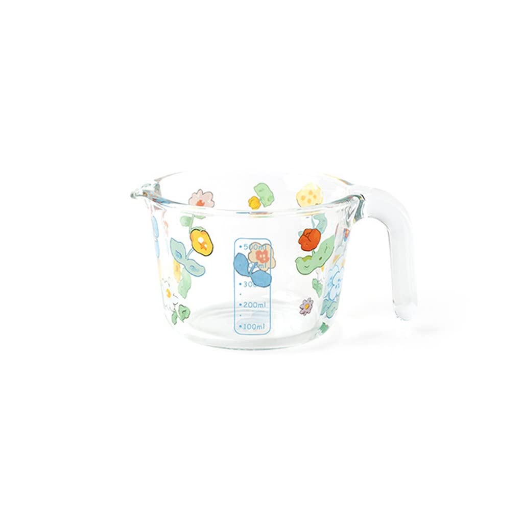 Tazas medidoras de Vidrio con Escala for Uso doméstico, Tazas medidoras for Hornear de Cocina Resistentes a Altas temperaturas de Calidad alimentaria, Tazas for batir Huevos(C)