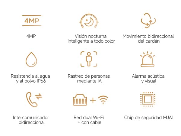 Cámara exterior con alarma y disuasión Xiaomi para evitar robos 3