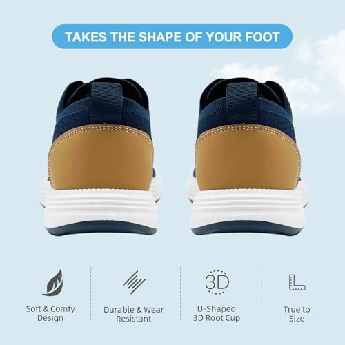 Image of Casual Dress Shoes for Men Business Oxfords Fashion Sneakers Comfortable Loafers Men's Walking Shoes
