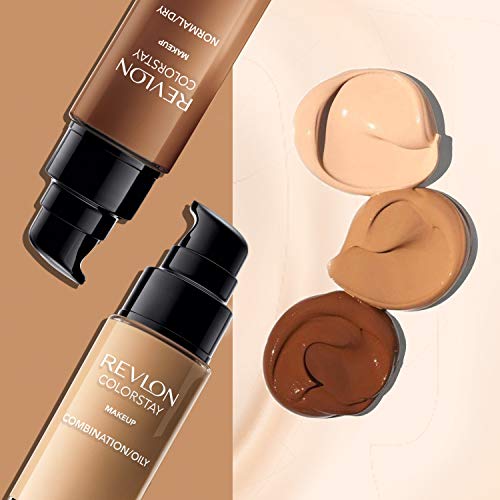 Image of Revlon Liquid Foundation, ColorStay Face Makeup for Normal & Dry Skin, SPF 20, Longwear Medium-Full Coverage with Natural Finish, Oil Free, Natural Tan, 1 Ounce