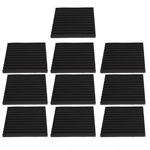 Paneles acústicos absorbentes de sonido de algodón con ranura triangular gris, retardante de llama, para estudio de grabación, sala de tambores, oficina miniatura 3