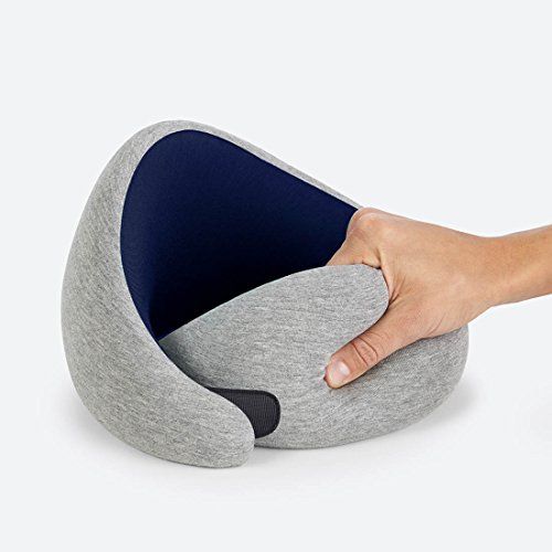 Ostrichpillow Go - Luxury Travel Pillow With Memory Foam | Airplane Pillow, Car Travel Pillow, Neck Rest (One Size, Deep Blue) #TOP1