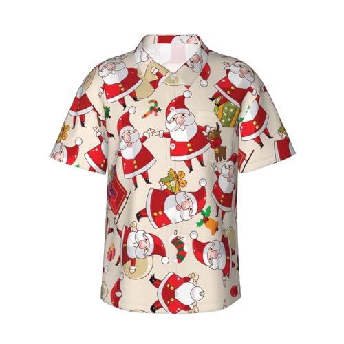 Chemise hawaïenne homme imprimé Père Noël, le cadeau humoristique parfait pour l'été