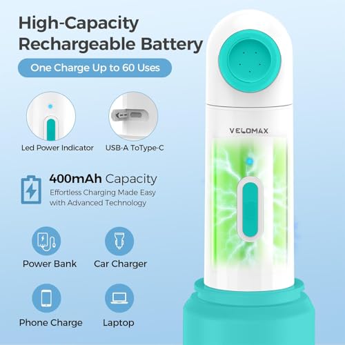 Image of VELOMAX Portable Travel Bidet, IPX7 Waterproof Electric Rechargeable Mini Handheld Spray with 2 Pressure Options for Women & Men, Adjustable Speed, Hygienic Cleaning, Postpartum & Baby Care