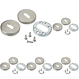 Diamètre 52 mm Bricard 667020 Paire de rosaces INOX Tempo Chambre, Porte intérieure, Paquet de 5