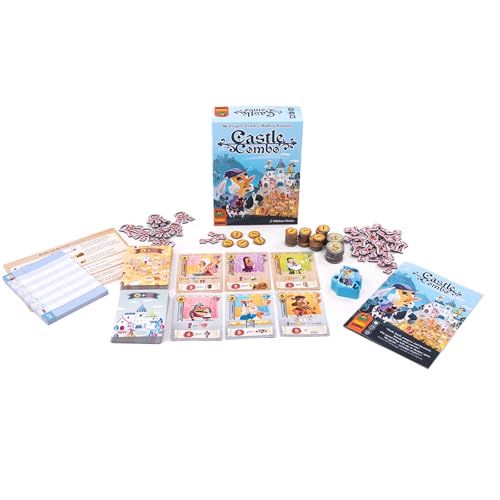 Image of Pandasaurus Games Castle Combo Card Game - Maximize Combos in This Card Placement Strategy Game, Quick Competitive Family Fun for Kids & Adults, Ages 10+, 2-5 Players, 15-30 Minute Playtime