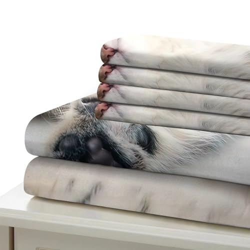 Parure de lit chaton King size 220x240 en microfibre douce - 7