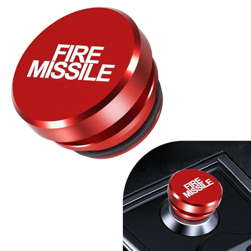 Image of Cigarette Lighter Plug Cover Billet Aluminum Cigarette Lighter Plug, FIRE MISSILE Button Car Cigarette Lighter, Fits All Vehicles with Standard 12 Volt Power Source Aluminum Dustproof Plug
