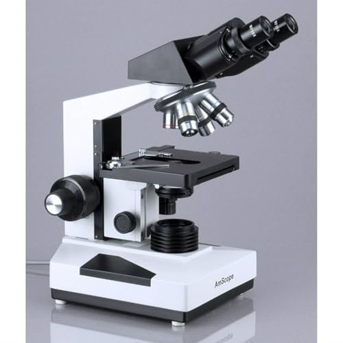 AmScope B490A-50P100S Compound Binocular Microscope, 1600X by AmScope - Used condition - Image 2
