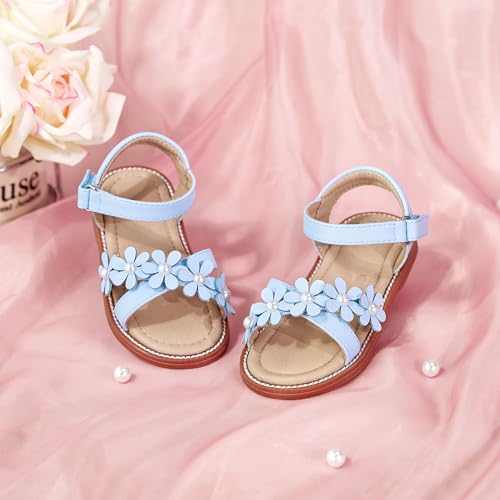 Image of Otter MOMO Girls Open Toe Princess Flat Sandals with Comfort Sole Summer Sandals