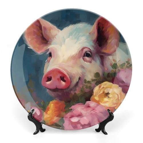 Plato decorativo de porcelana Bone China 6 pulgadas miniatura 1