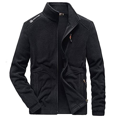 Frühling und Herbst Neue Pulloverjacke Plus Fleecejacke Liner Fleece Herren Fleecejacke Tasche Reißverschluss Sweatshirt Cover