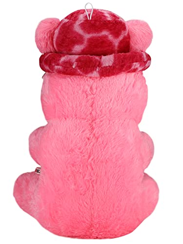 Image of LittleToons | Soft Teddy Bear | Stuffed Animal with Teddy's Child | Baby Bear Plush Toy (2 Feet - MM 1079) - Pink