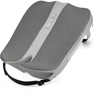 SNUGL Memory Foam Seat Cushion – Ergonomic Coccyx Cushion for Sciatica Pain Relief, Perfect for Car Seat, Office Chair, Gaming and More – Hypoallergenic, Durable, Machine Washable Cover – Grey Mesh