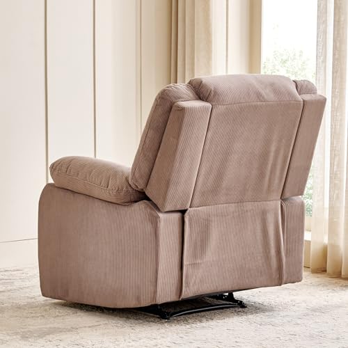 Image of Home Centre | Helios Zurich 1-Seater Fabric Recliner | Recliner Sofa for Living Room | Pine Wood, Solid Wood | Brown | 1 Year Warranty