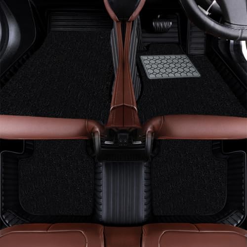 Image of Antiskid Premium 9D Car Mat Full Set for Vinfast VF 7 2026 | Luxury Leather Dual-Stitch Full Set 9D Car Floor Mat || 100% Waterproof ||Color: Black Black