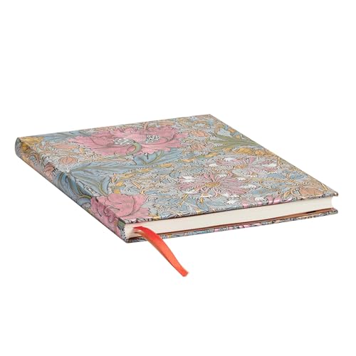 Morris Pink Honeysuckle (William Morris) Ultra 12-Month Verso Hardback Dayplanner 2025 (Elastic Band Closure) - Image 2