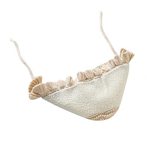 Vivobiniya Toddler Girl Lovely Flounce Knit Hats Baby Bonnets Newborn Baby Hats 0-8Y (As1, Age, 3_Months, 36_Months, Pink(Plus Velvet)) #TOP3