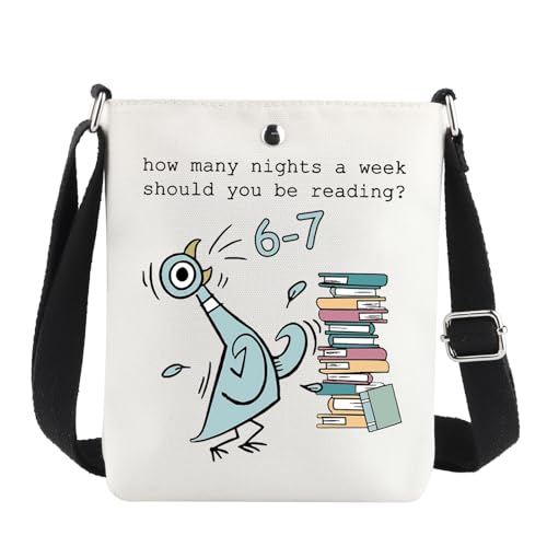 Cadeaux Pigeon Reader sac à bandoulière pour passionné de lecture