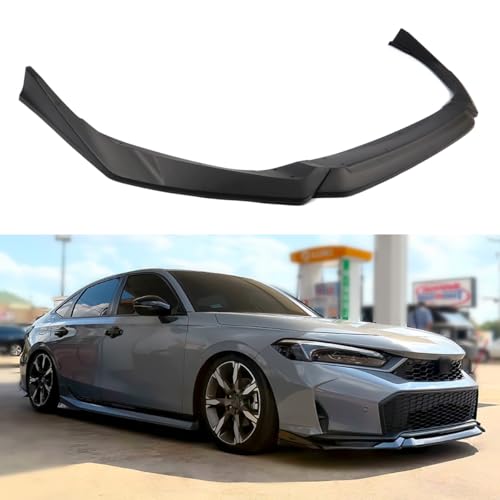 WheelX Front Lip Compatible with Honda Civic Sedan & Hatchback 2025 2026, Front Bumper Air Dam Chin Splitter Body Kit (Matte Black)